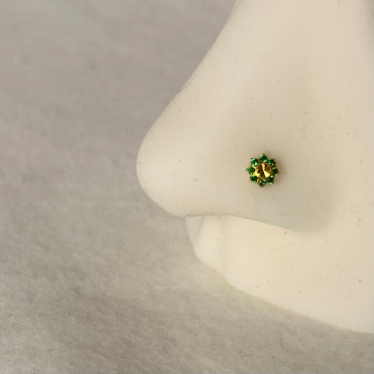 Emerald, 18ct  gold | 4mm