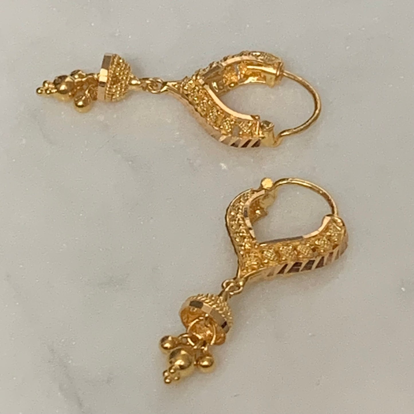 22ct Gold Dangly Jumka Earrings