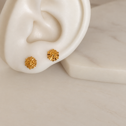 Autumnal Collection | Marigold, 18ct Gold Studs (8mm)