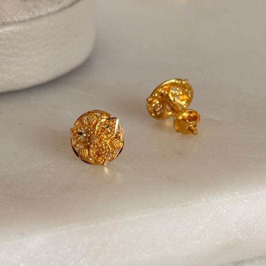 Jaipur - 22ct Gold Stud Pair | 10mm