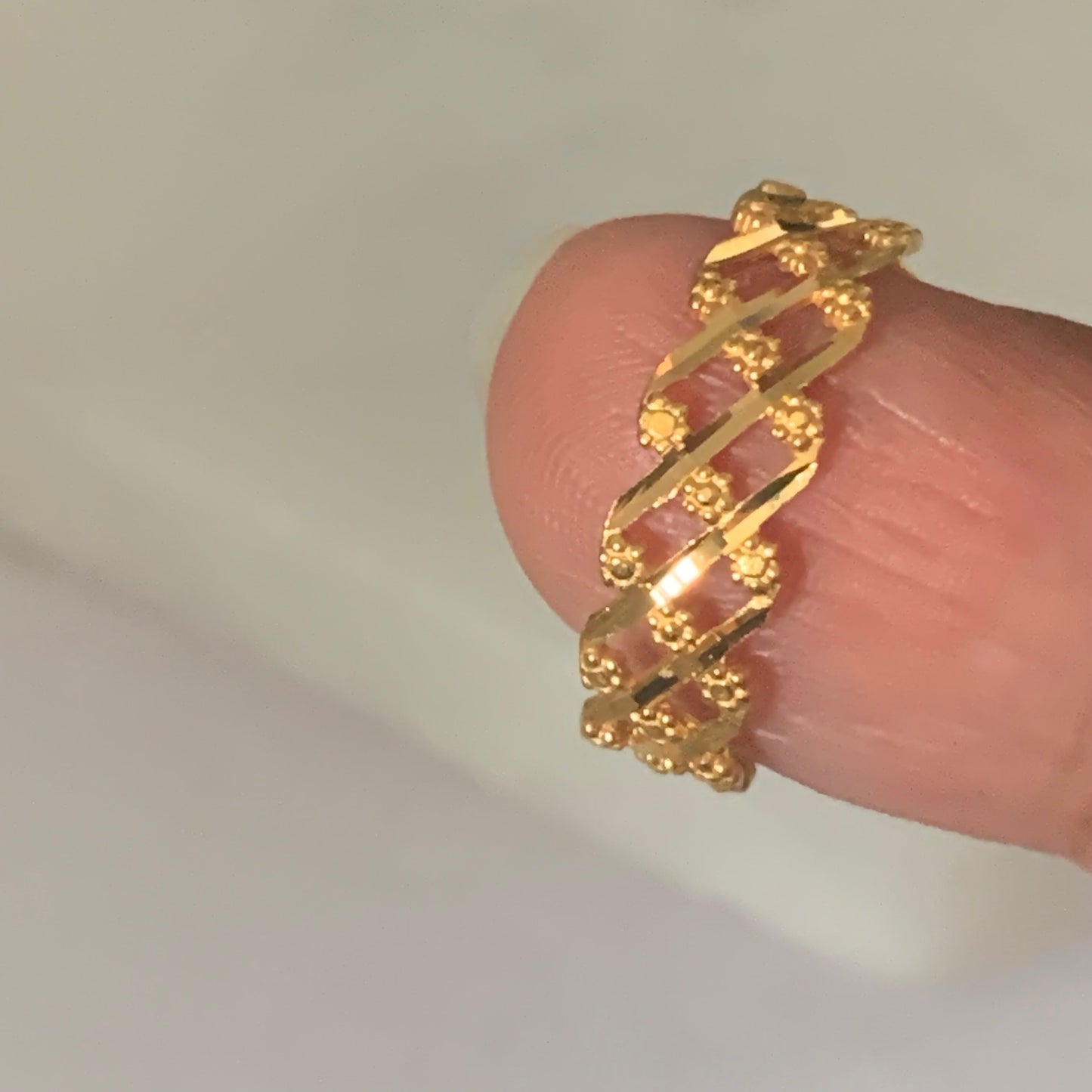 22ct Gold Band Ring | size i (xs)