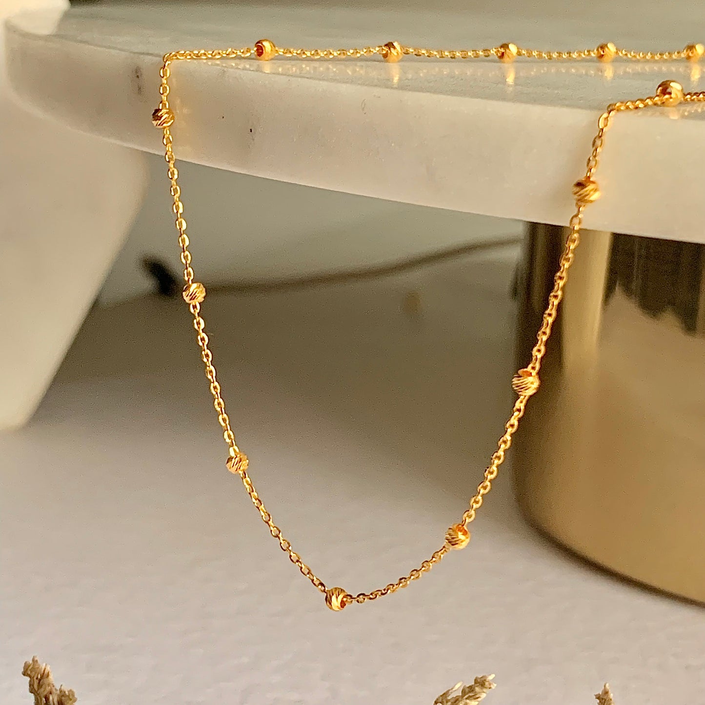 22ct Gold Beaded Necklace