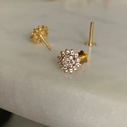 18ct Gold Sparkly Studs | 5mm