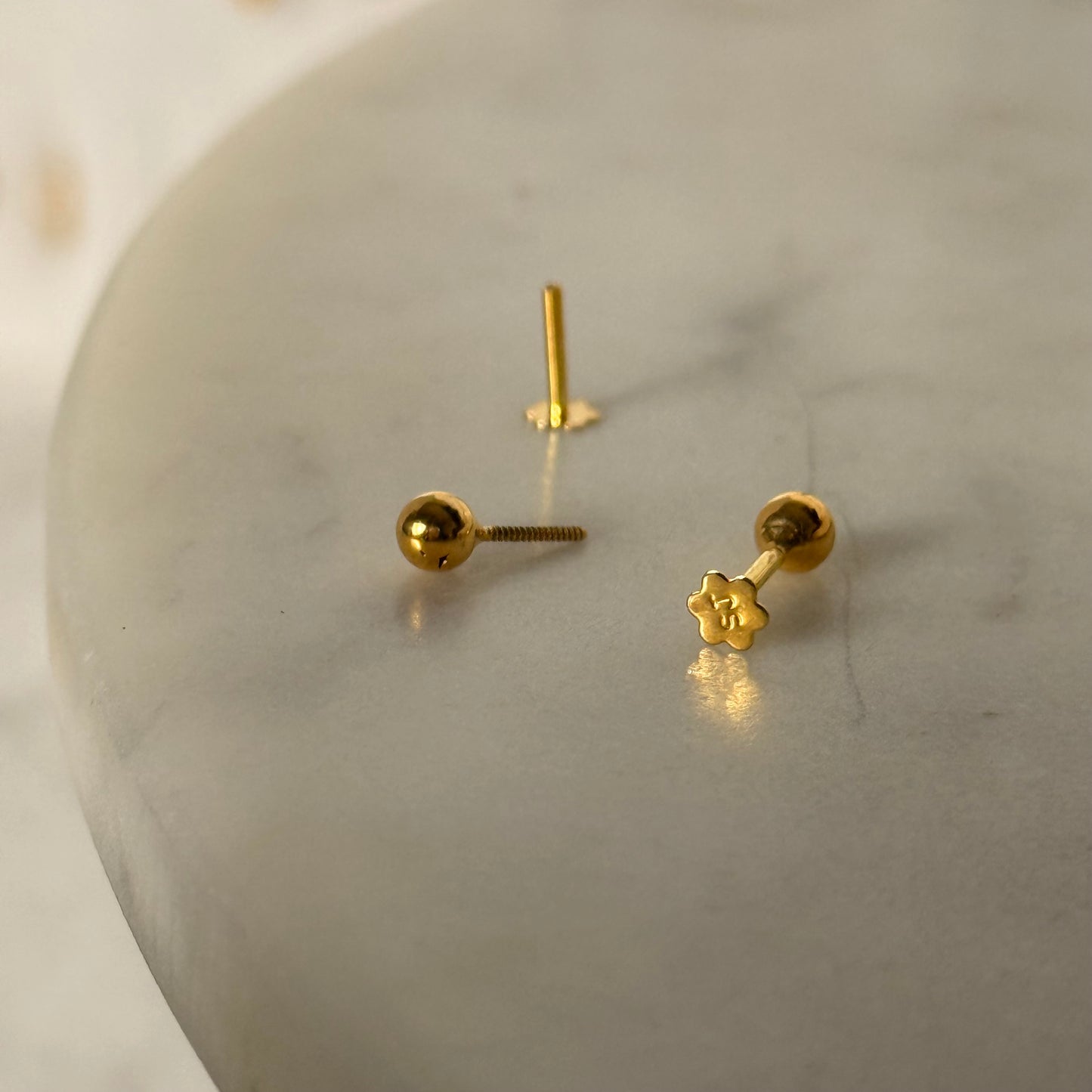 18ct Gold Stud Pair | 4.5mm