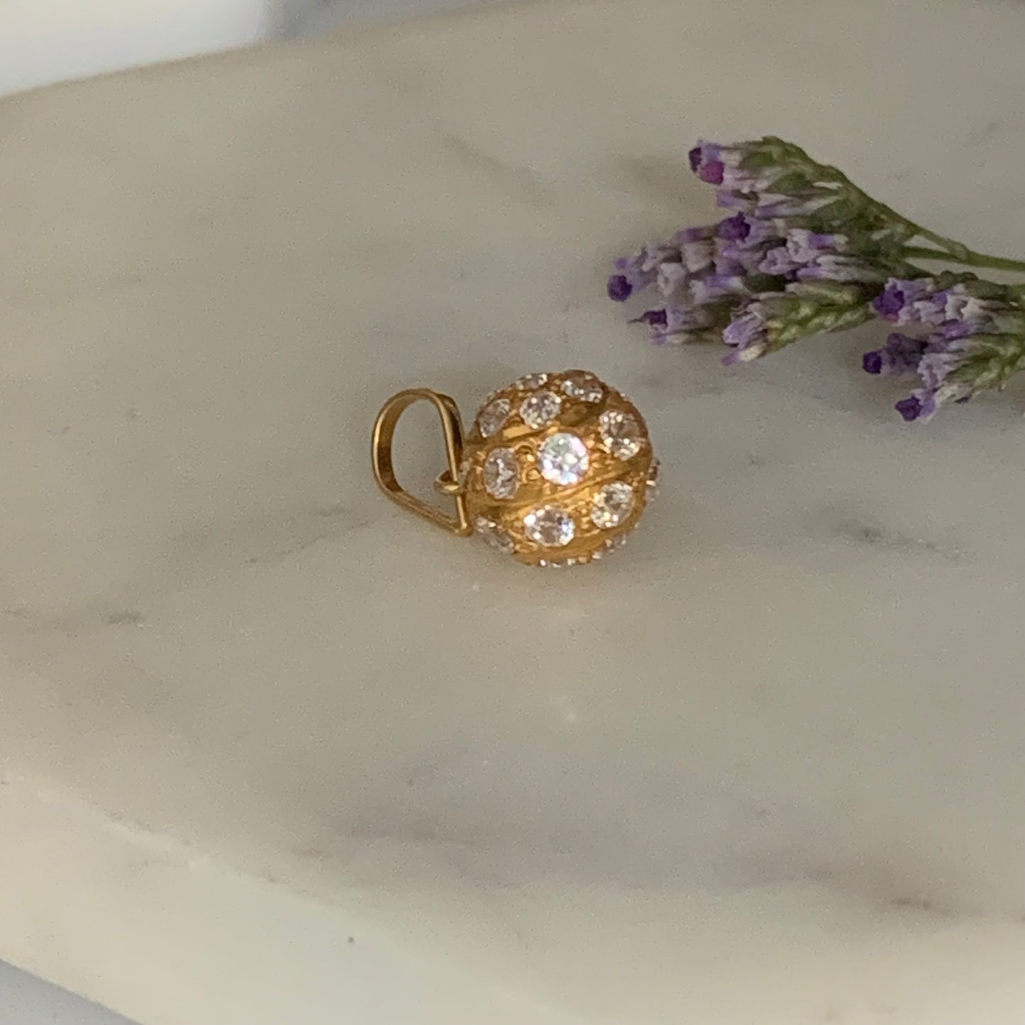 18ct Gold Sphere Pendant | 9mm