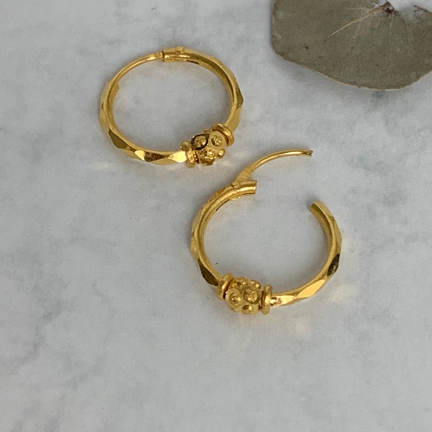 22ct Gold Hoop Pair | 15mm