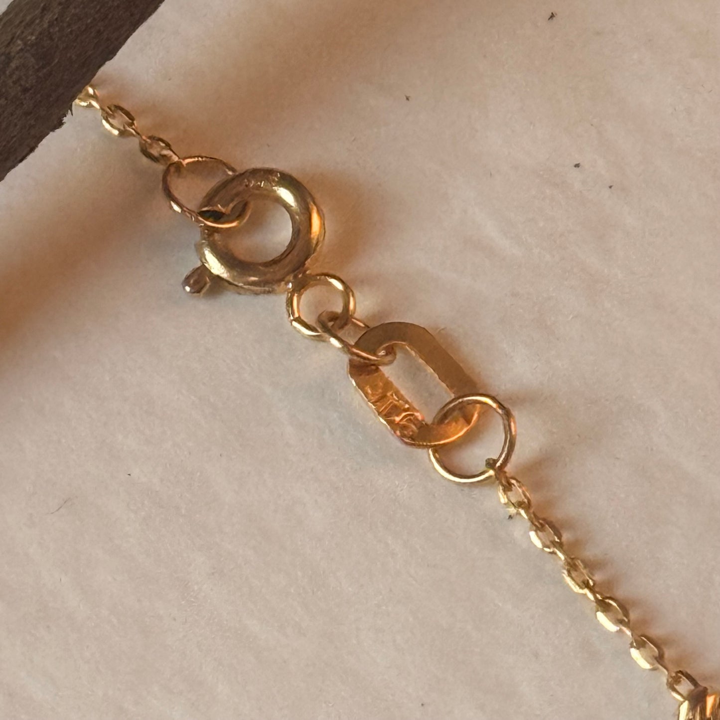 22ct Gold minimalist beaded necklace | 18.5 inches