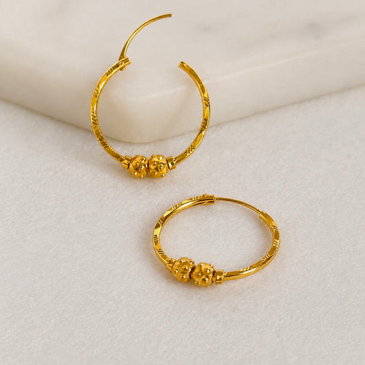 Paris, 18ct Gold Hoop Pair | 20mm
