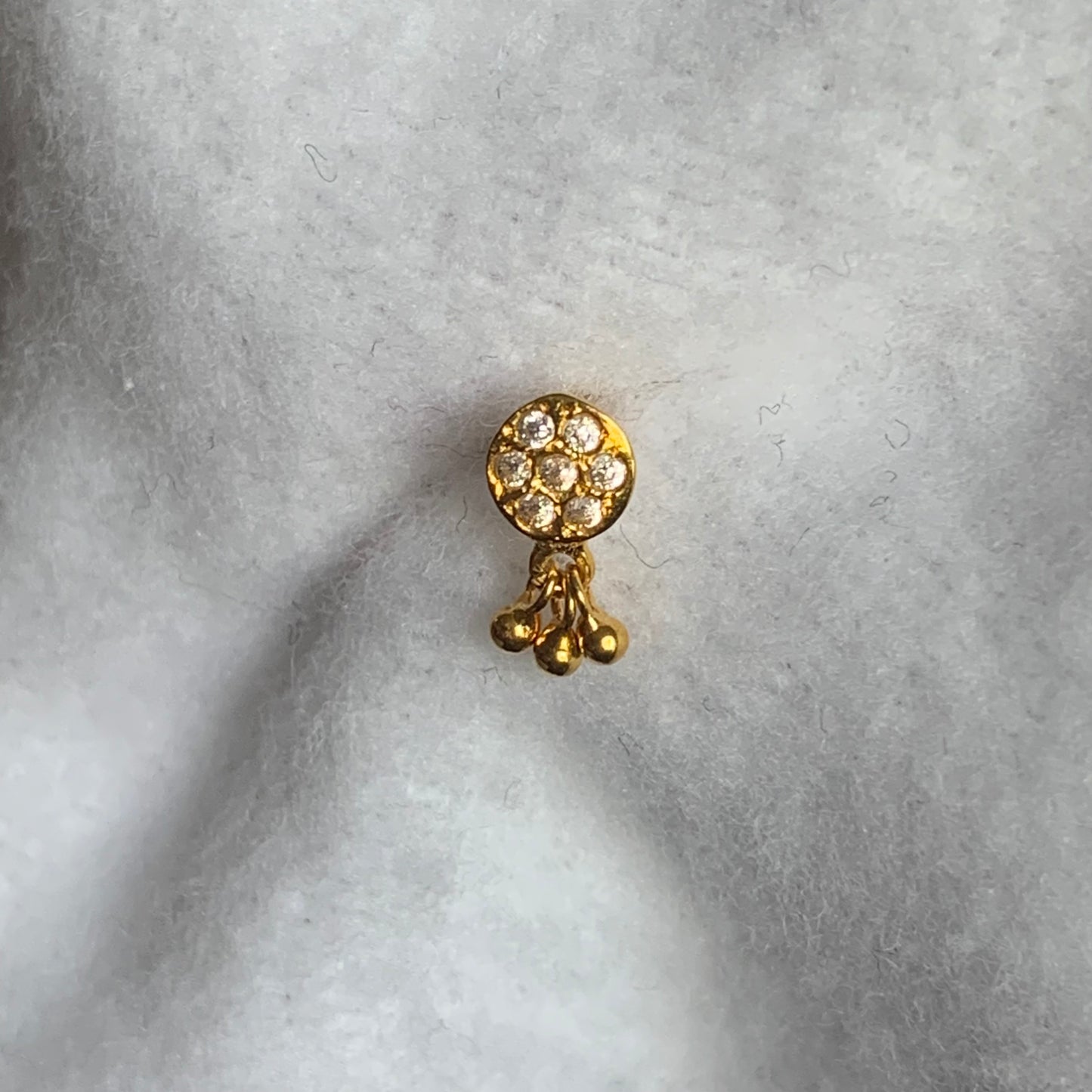 18ct Gold Dangly Stud Pair