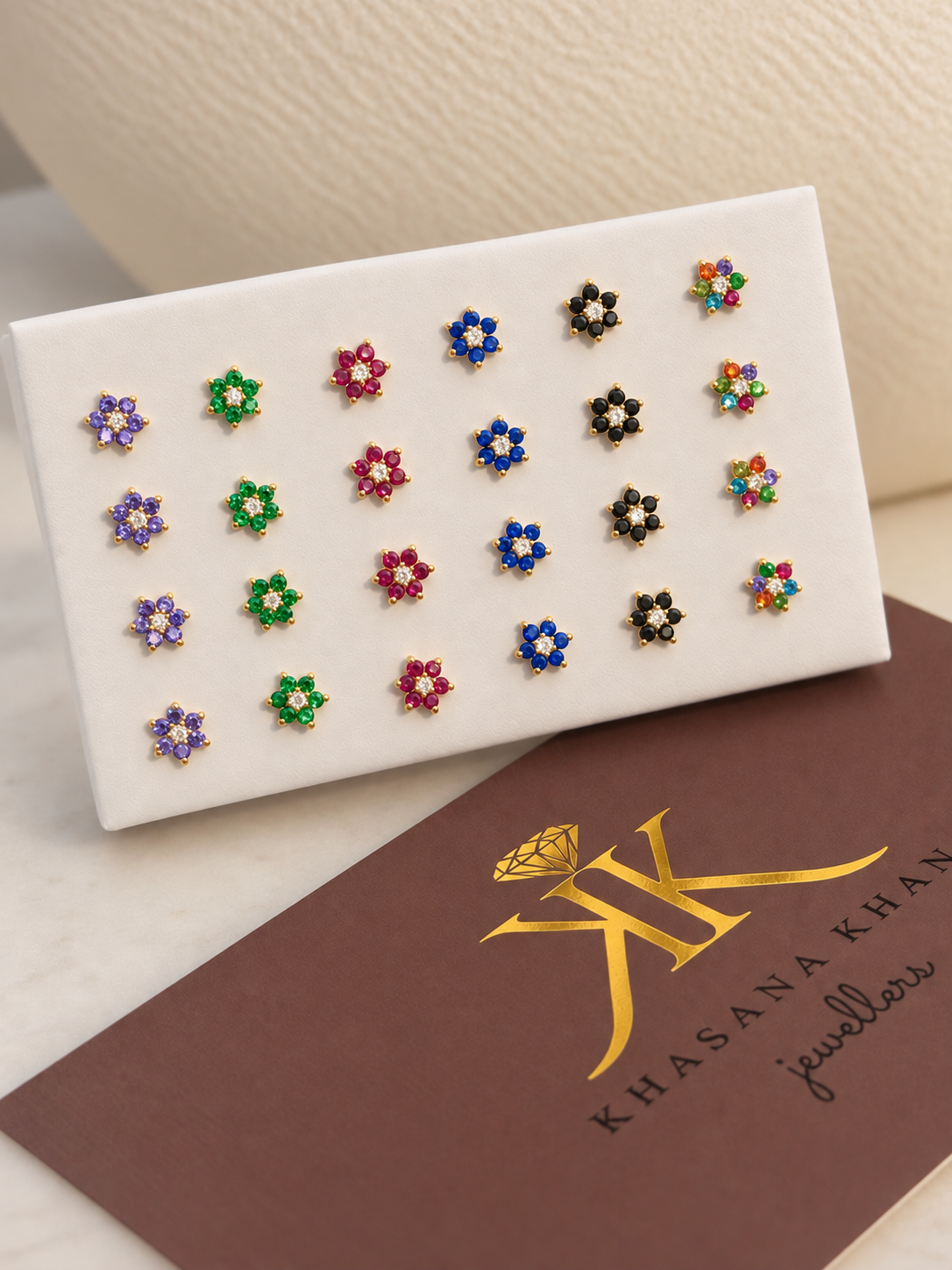 Classic 18ct gold Colourful Daisy | 4mm