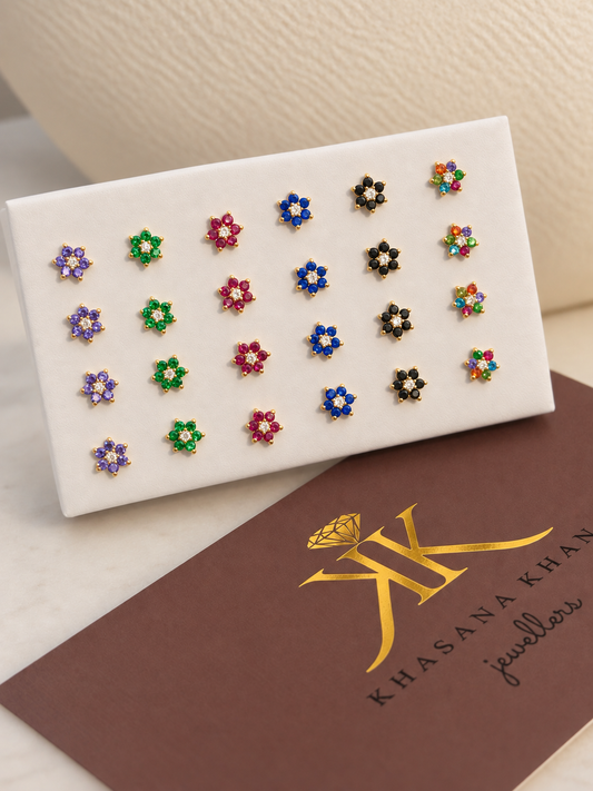 Classic 18ct gold Colourful Daisy | 4mm