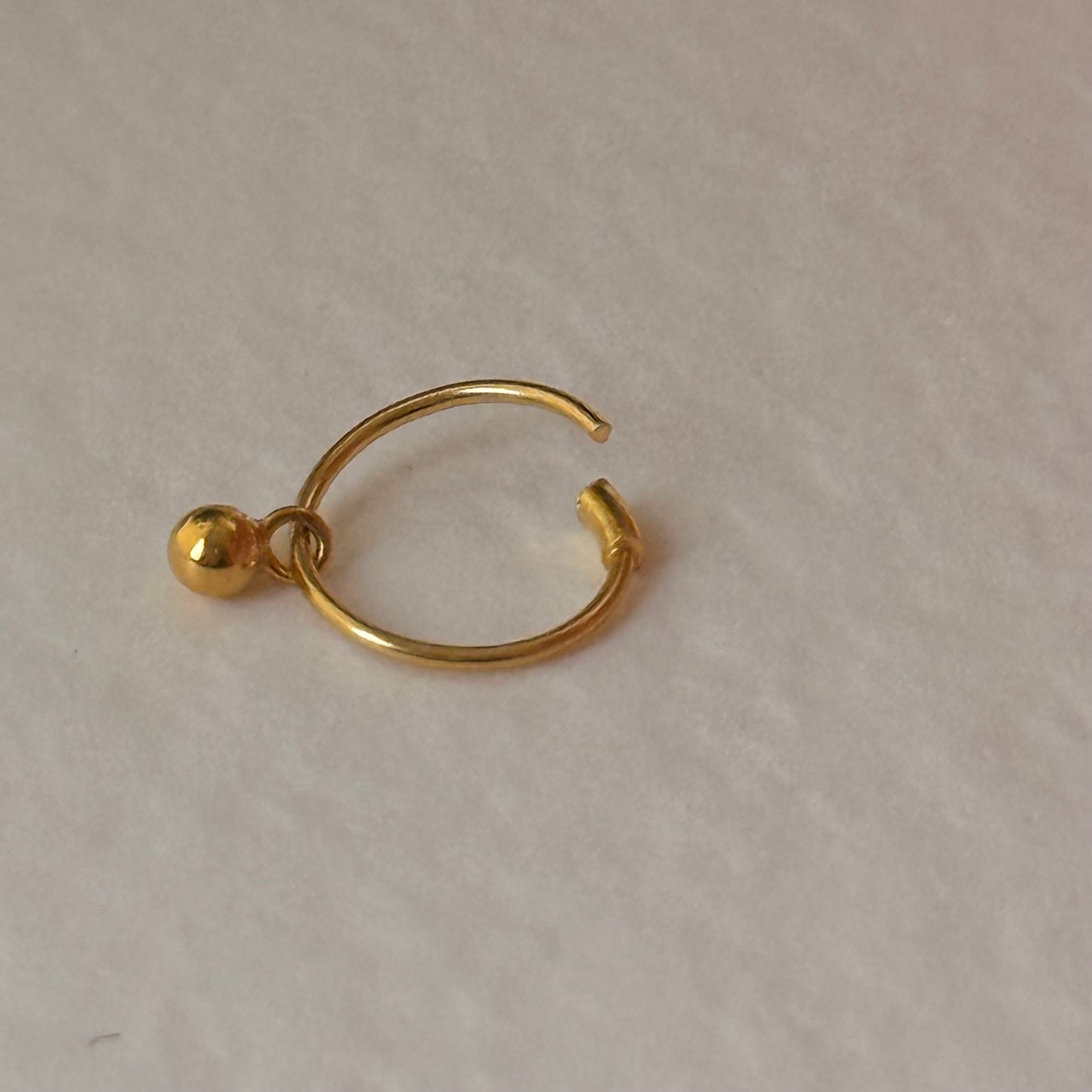 18ct single bead polished hoop | 8mm