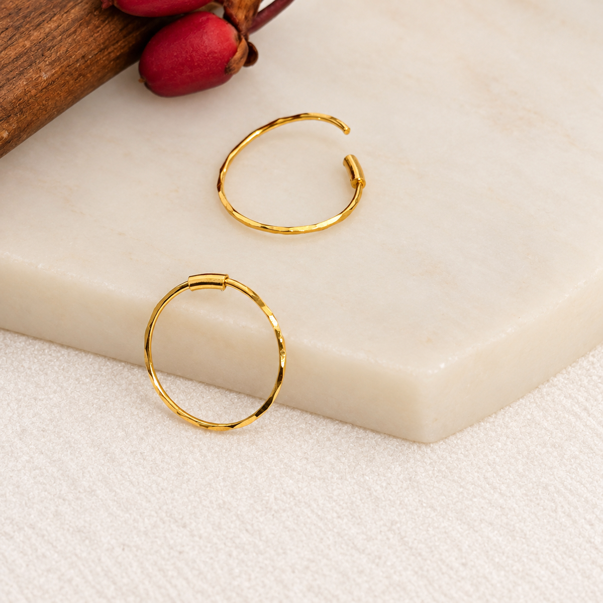 The Basic, 18k gold hoop pair | 13mm