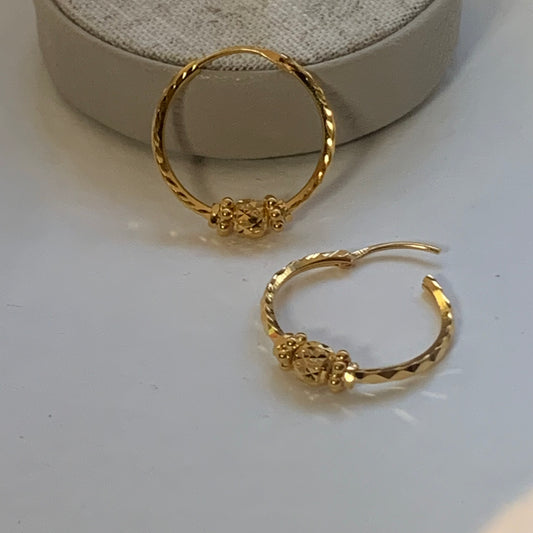 22ct medium hoop pair | 22mm
