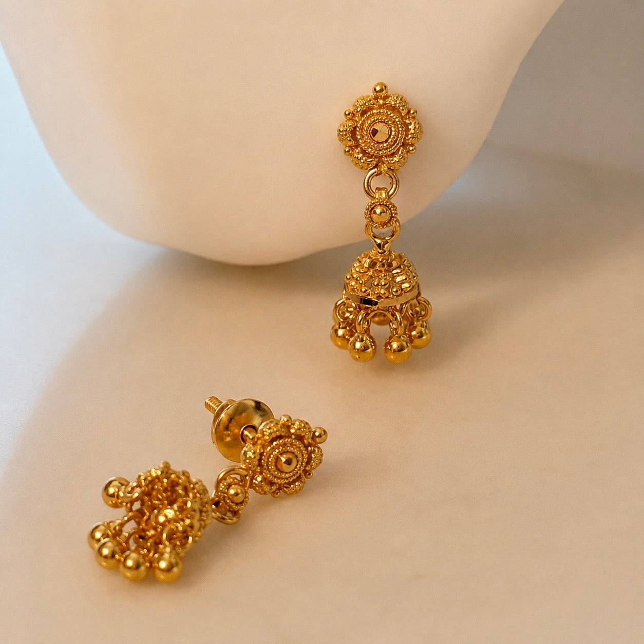 Idlib | 22ct Gold Jumka Stud Pair