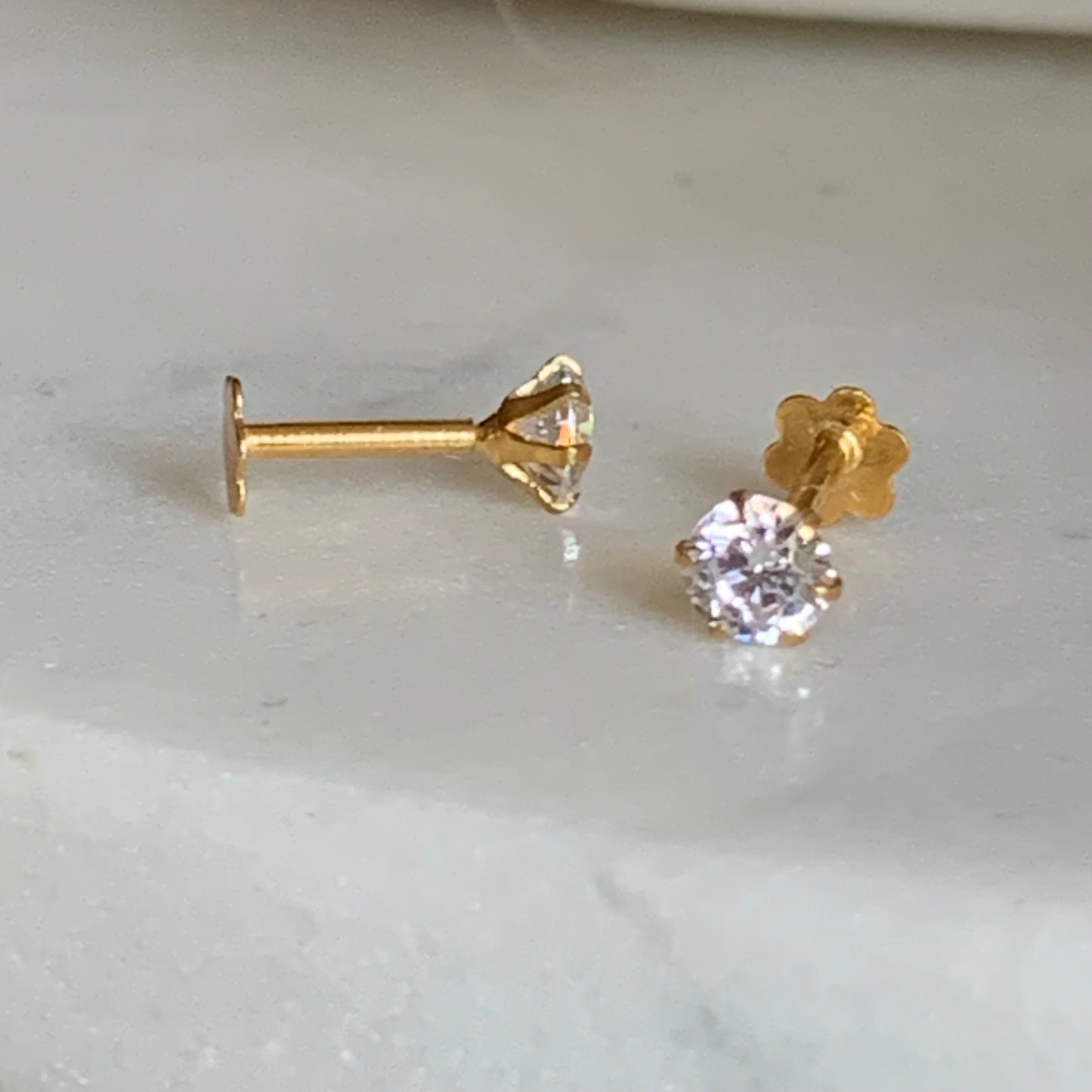 18ct Gold Stud Pair | 4mm