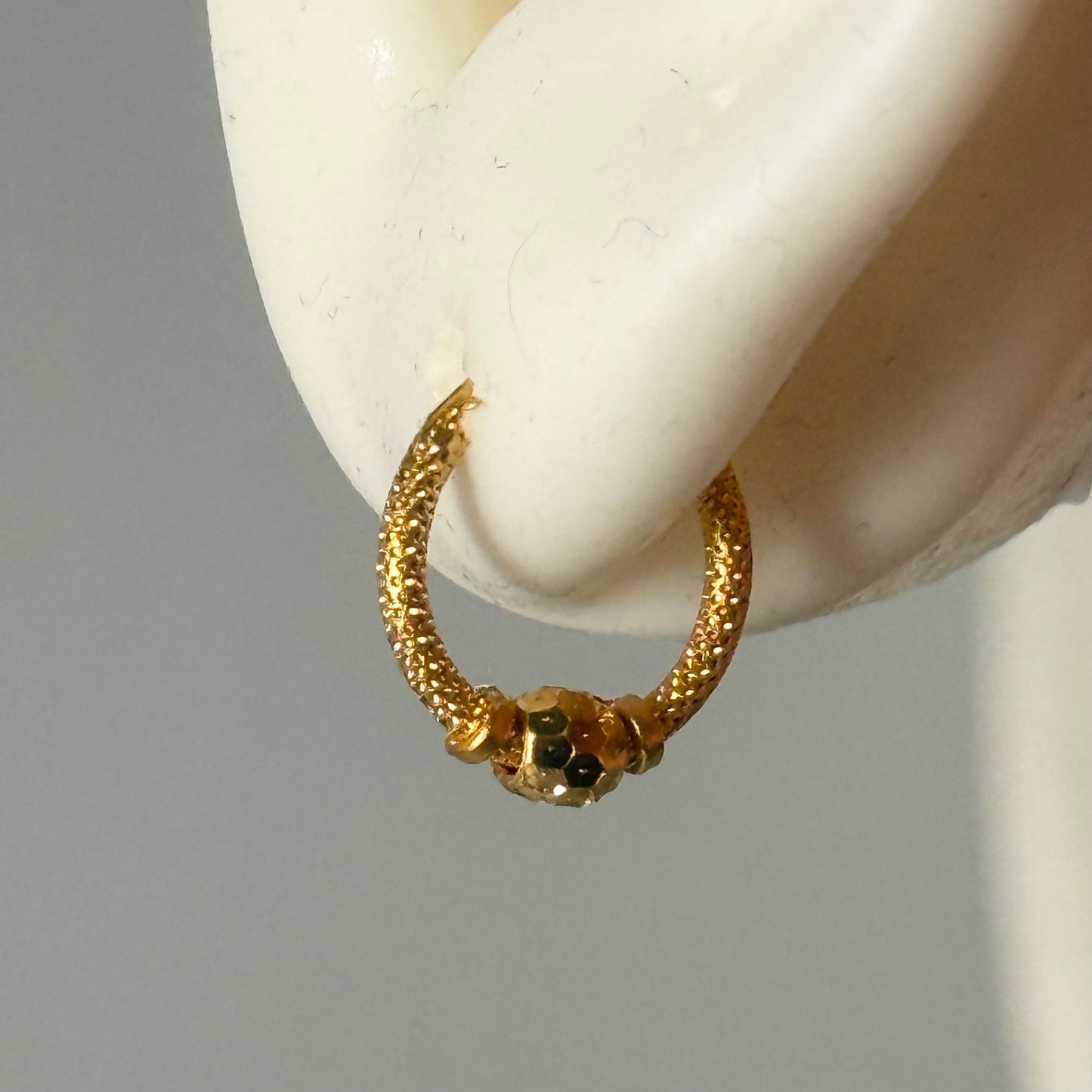 22ct gold hoop pair | 10mm
