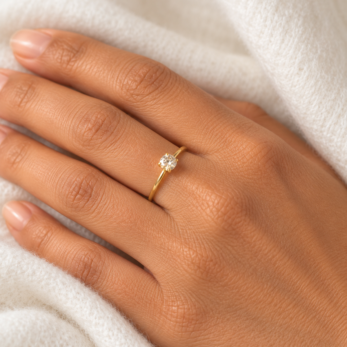 The Basic | 22ct gold minimal ring, size M