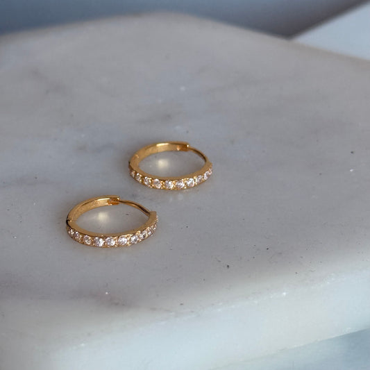 Rome, 18ct gold hoop pair | 11mm