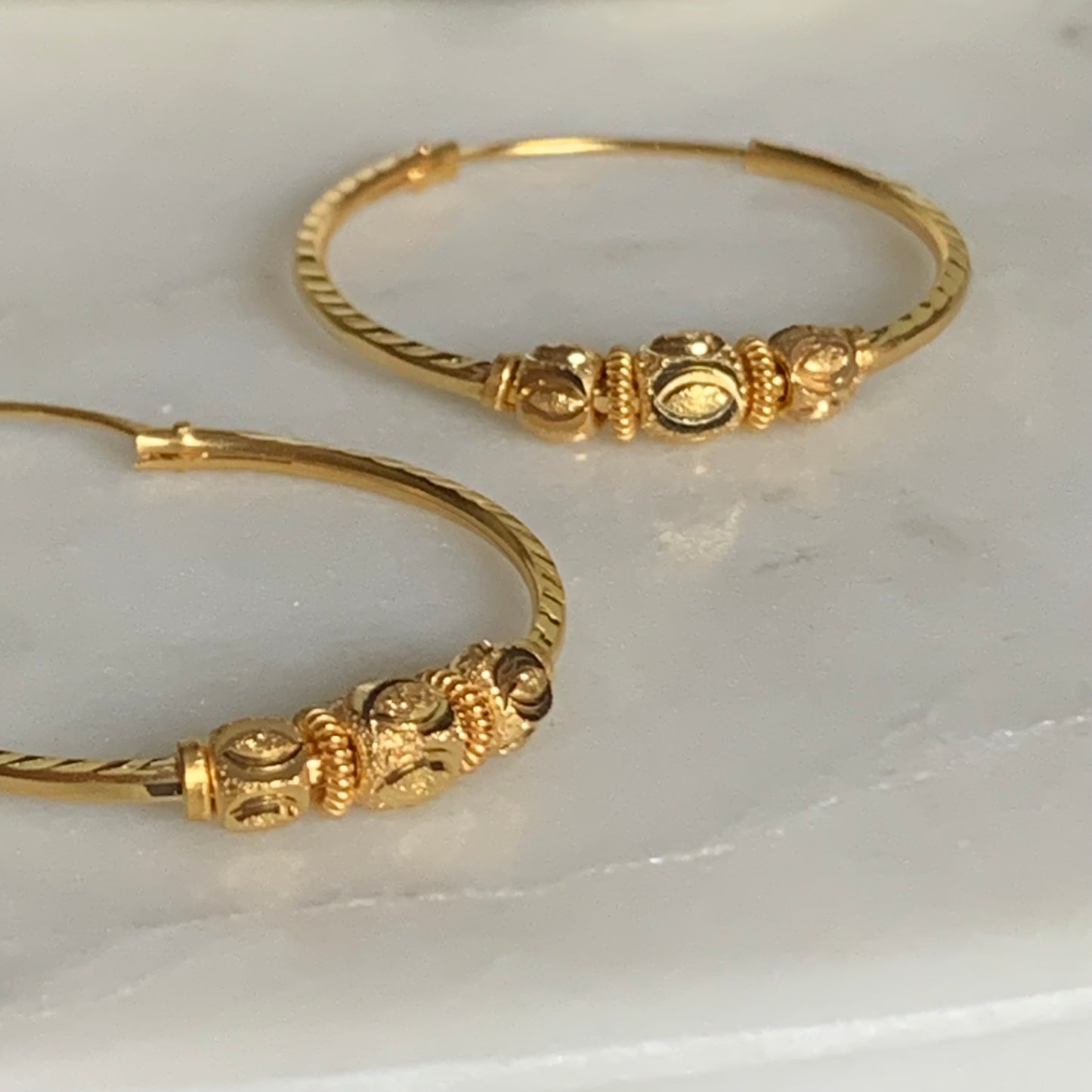 18ct Gold Hoop Pair | 25mm