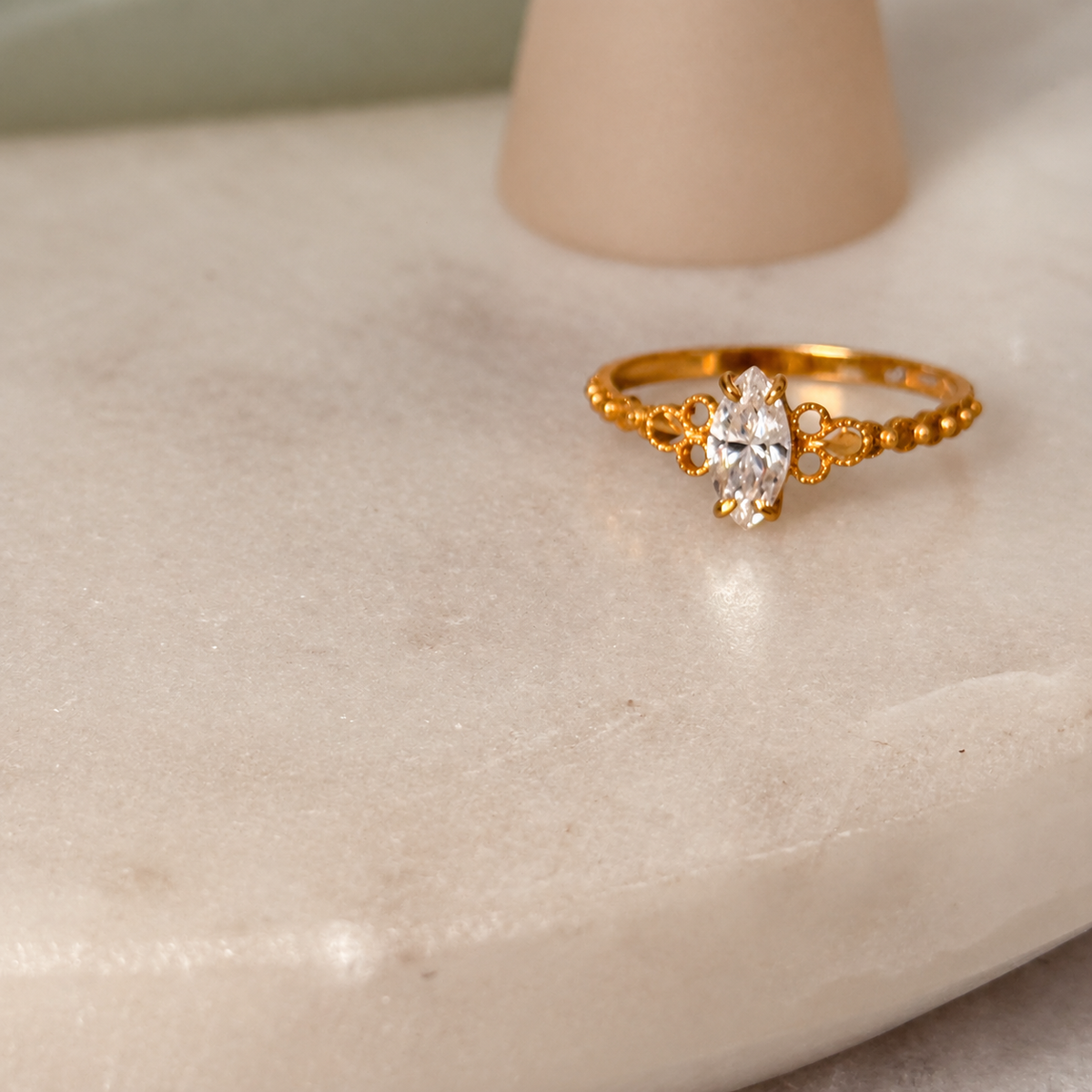 The Marquise Bloom | 22ct Gold Ring (size M & M1/2)