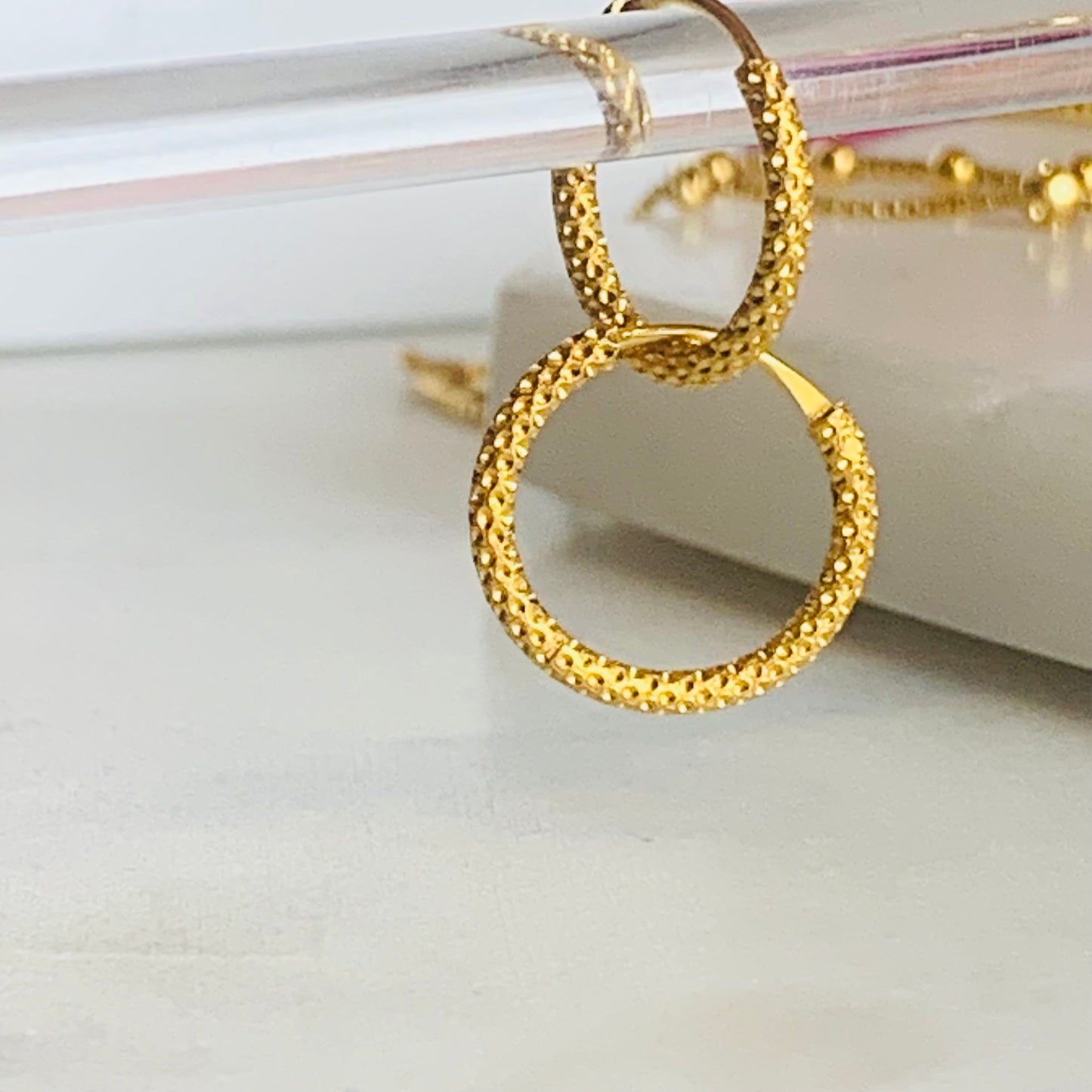 22ct Gold Intricate Hoops | 11mm