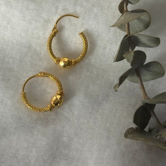 22ct gold hoop pair | 10mm