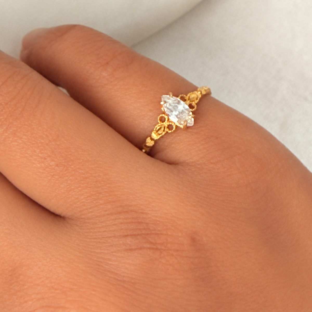 The Marquise Bloom | 22ct Gold Ring (size M & M1/2)
