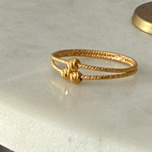 22ct gold beaded ring | Q 1/2