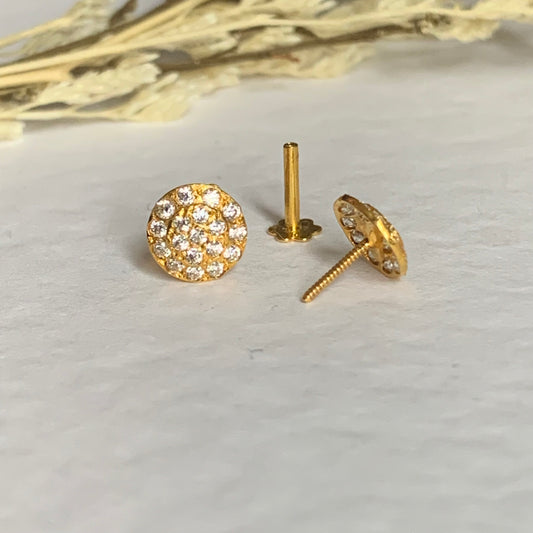 18ct Gold Single Stud | 7mm