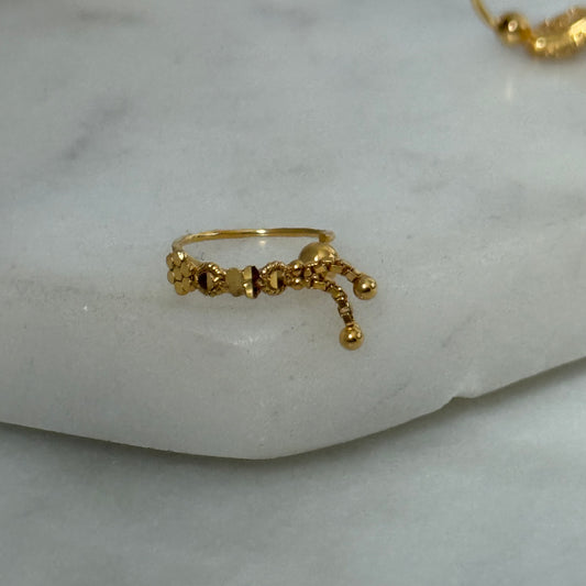 14ct intricate dangly hoop | 9mm