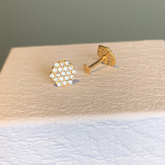 18ct Gold Stud Pair | 6mm