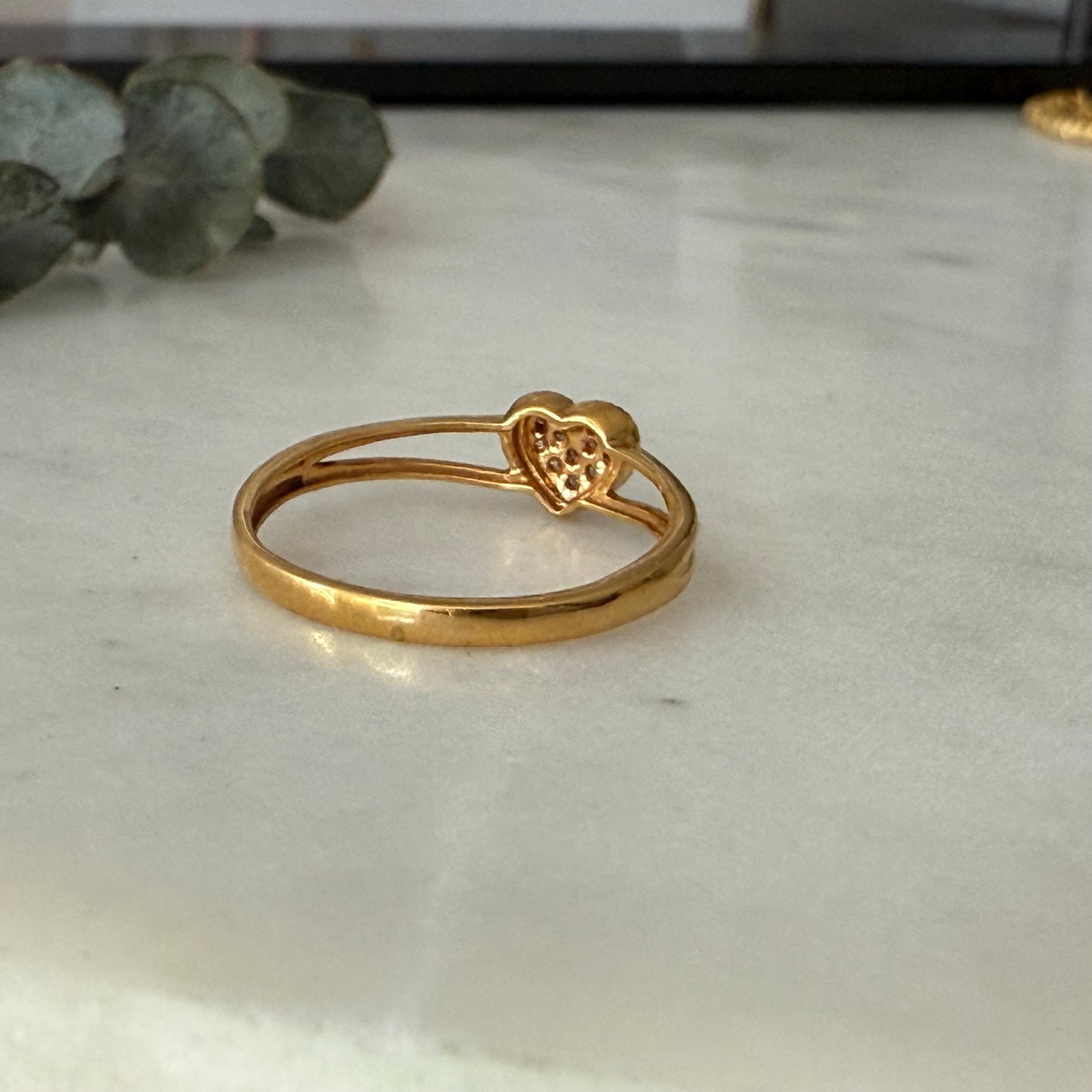 22ct gold heart ring | L