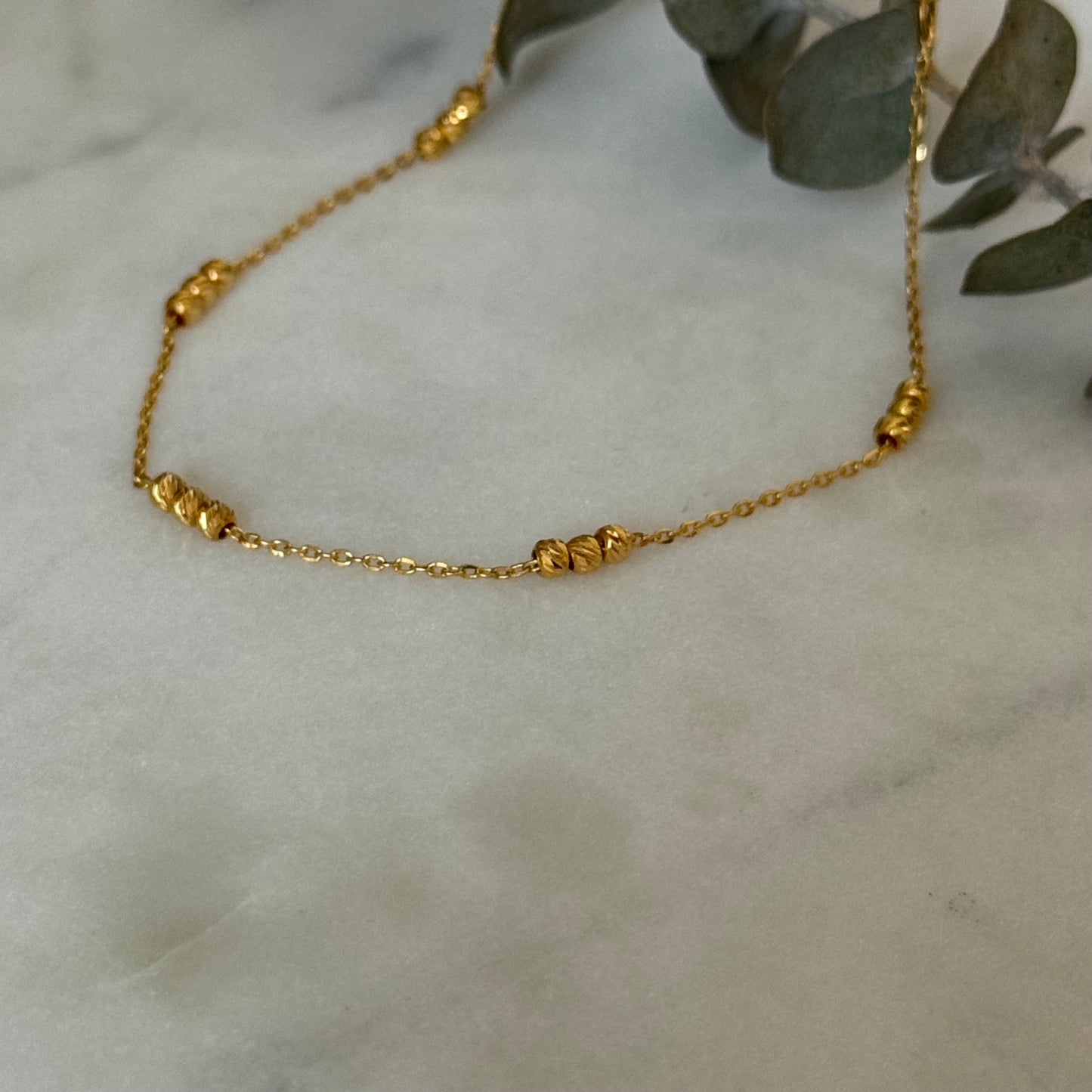 22ct triple dainty beaded bracelet