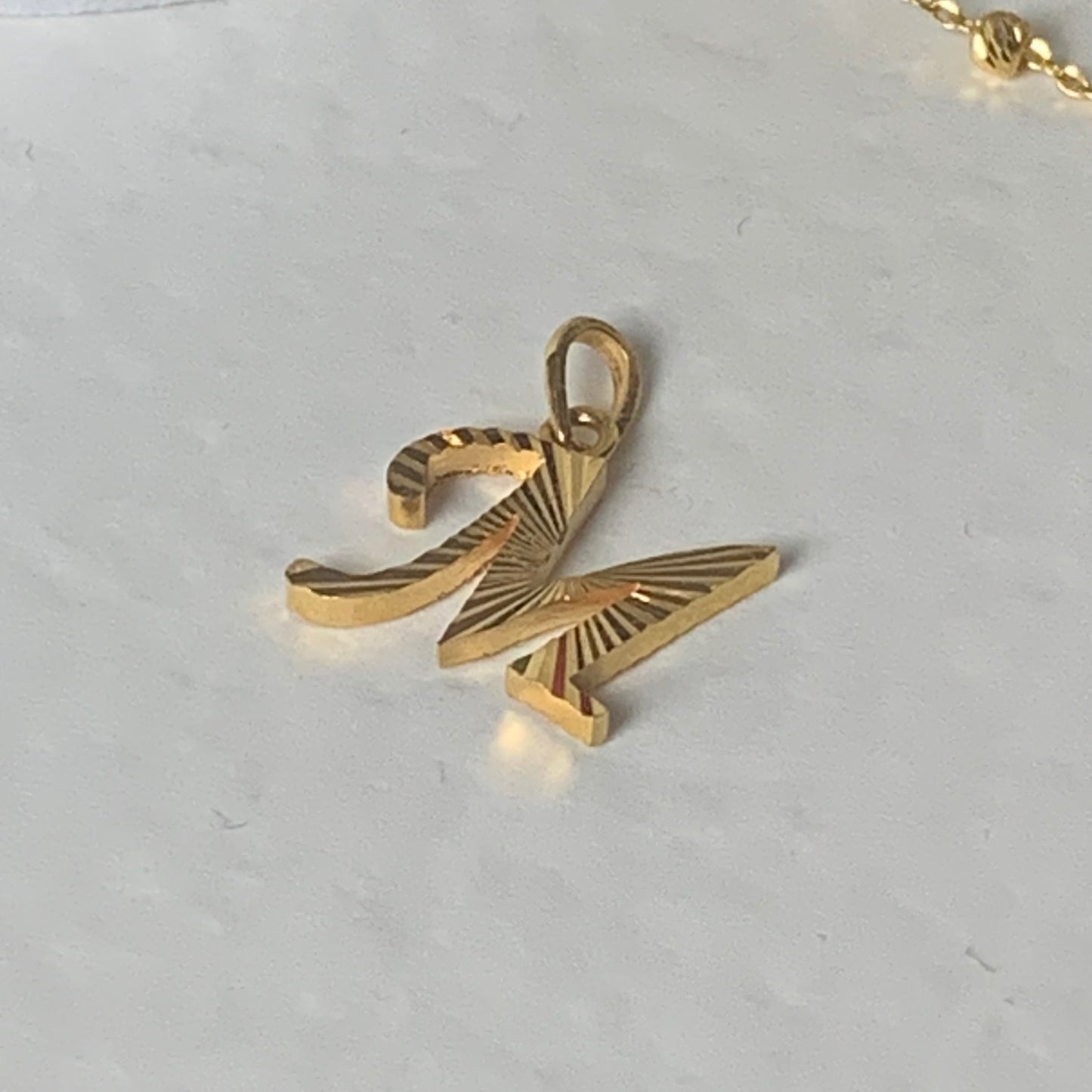 22ct Gold M Initial