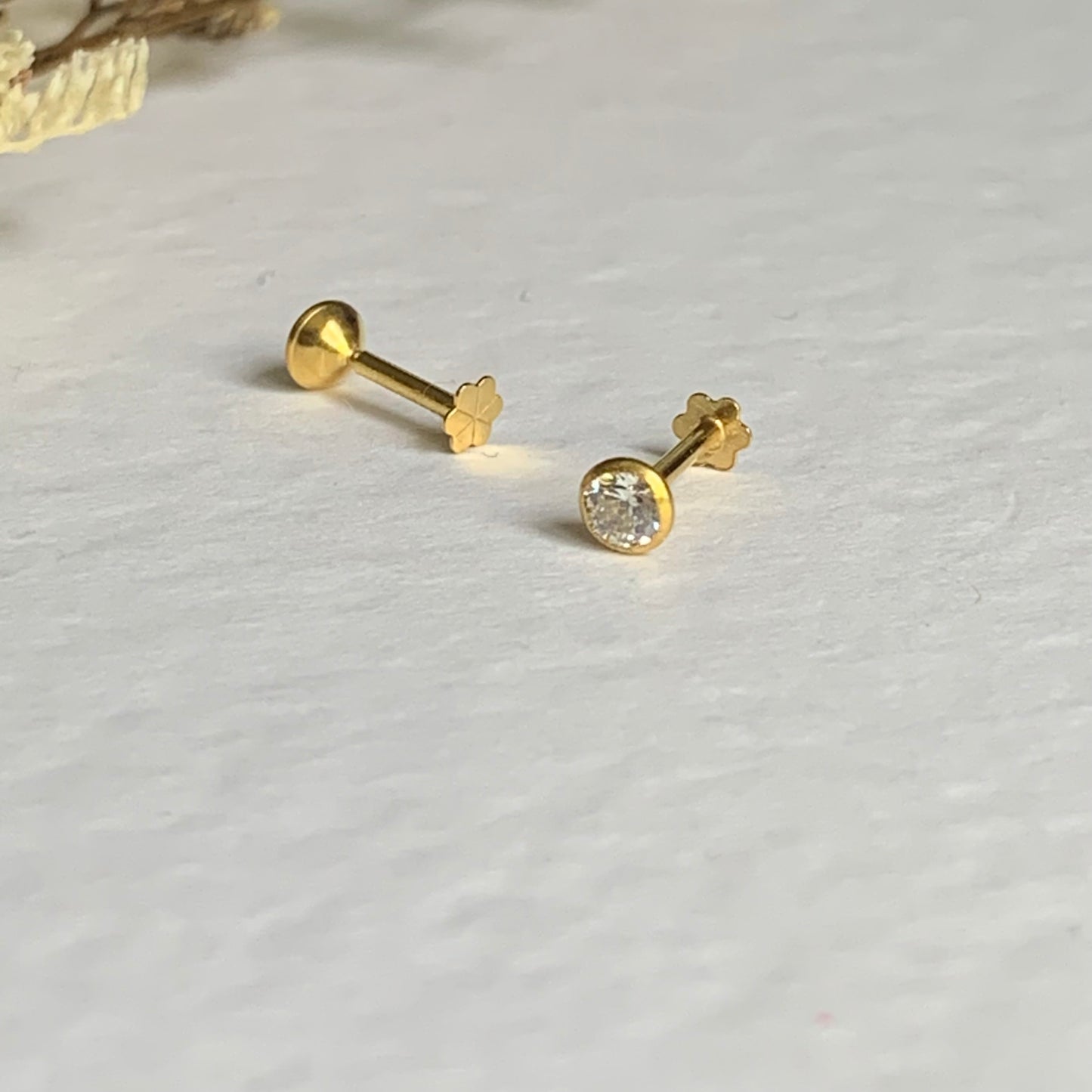 18ct Gold Classic Stud Pair | 3.5mm