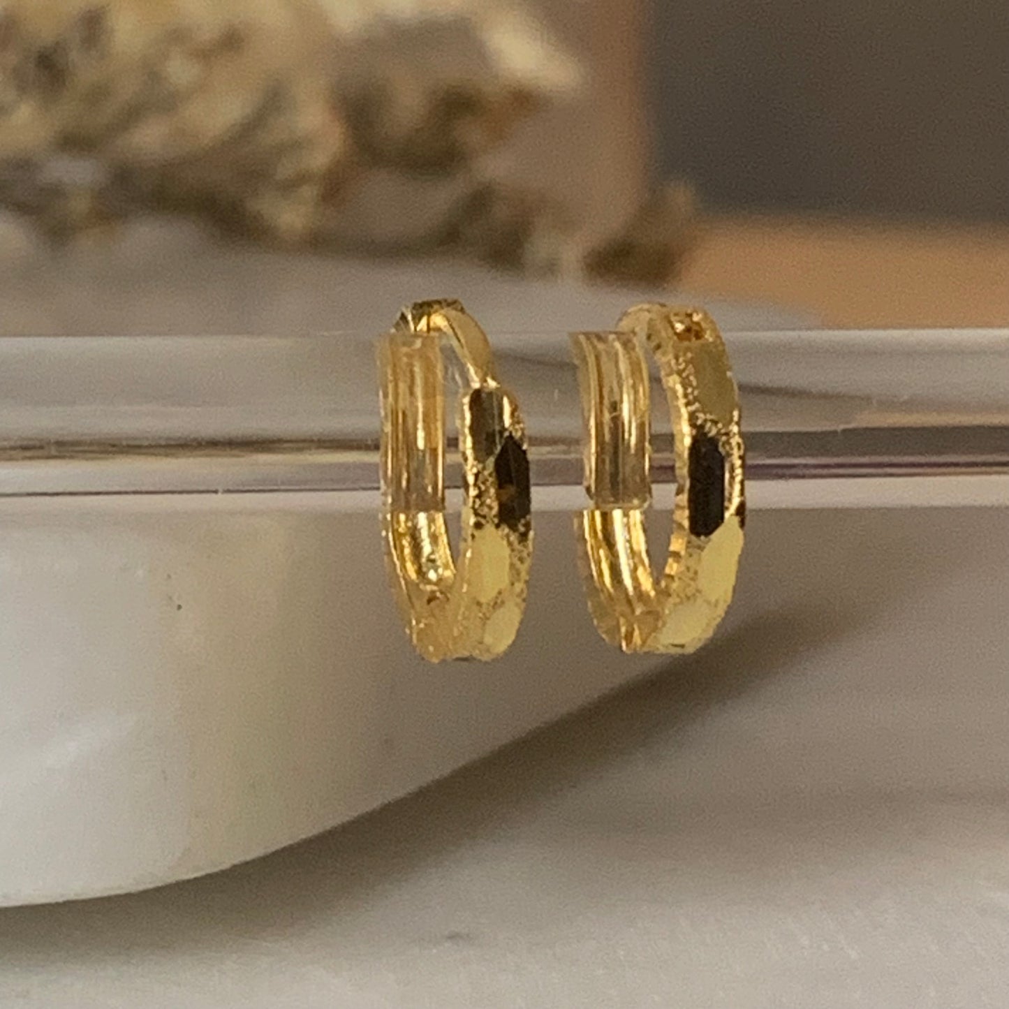 18ct Gold Hoop Pair | 8mm