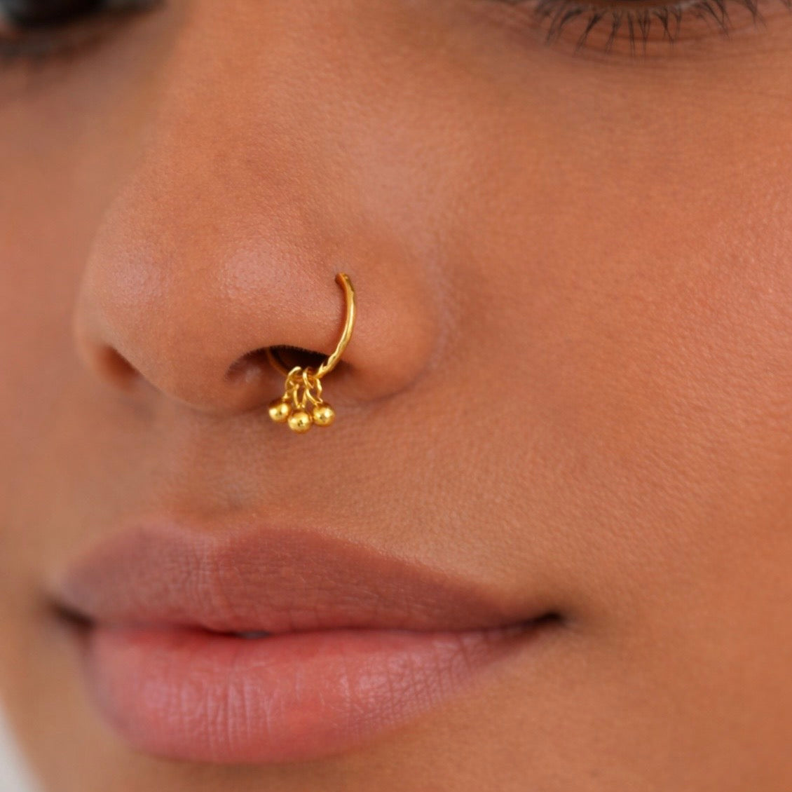 18ct triple dangly hoop | 8mm