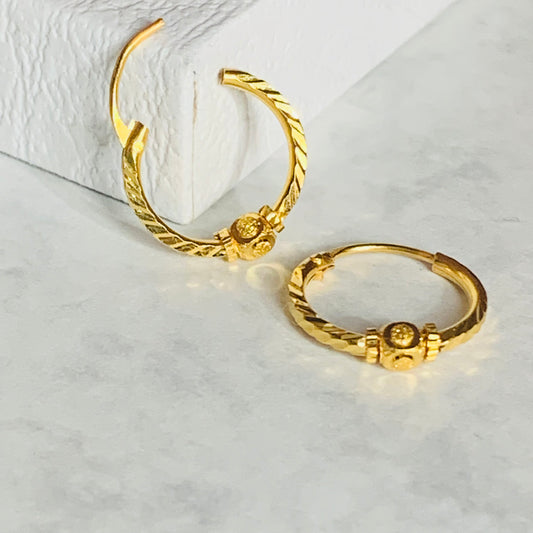 22ct Gold Small Hoops