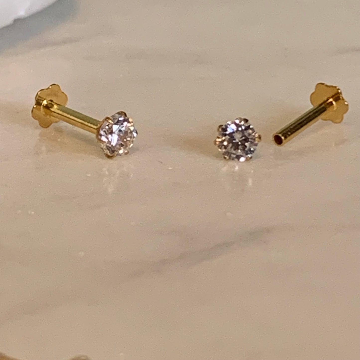 18ct Gold Stud Pair | 3mm
