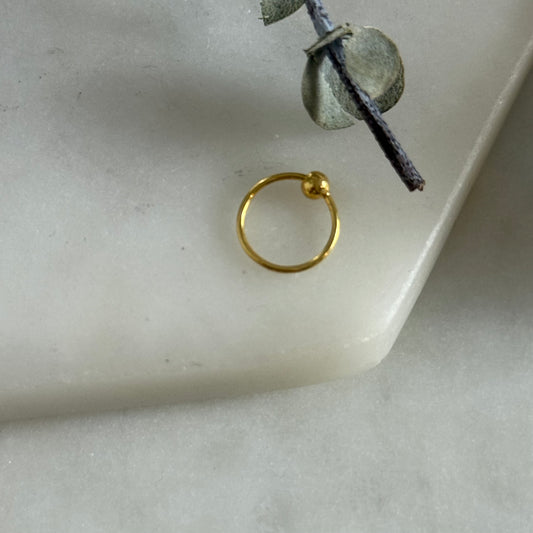 18ct gold simple hoop | 8mm
