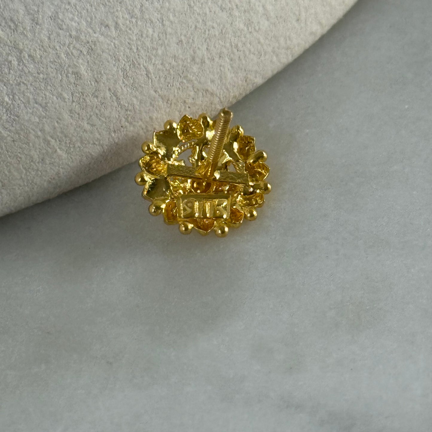 22ct Gold Stud Pair | 11mm