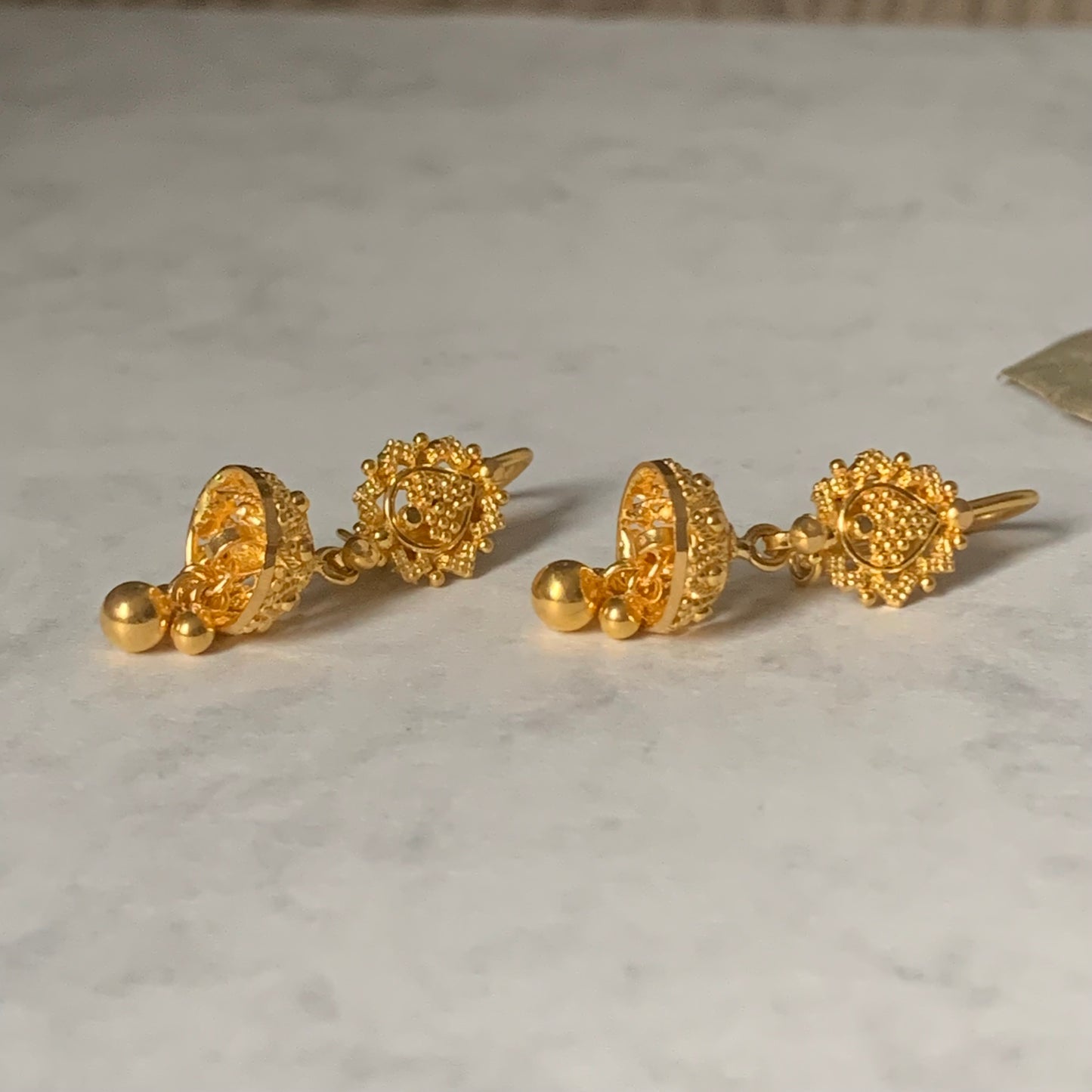 22ct Gold Jumka Earrings (small)