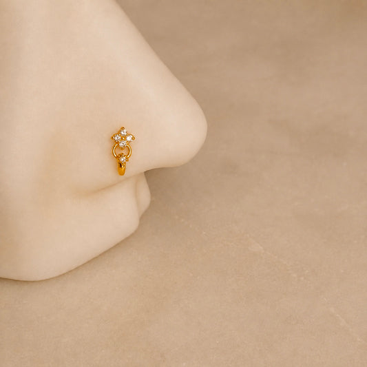 Olive | 18ct gold drop stud