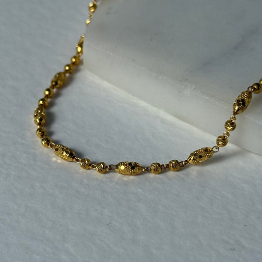 22ct Gold Beaded Bracelet | 7 - 7.5 inches