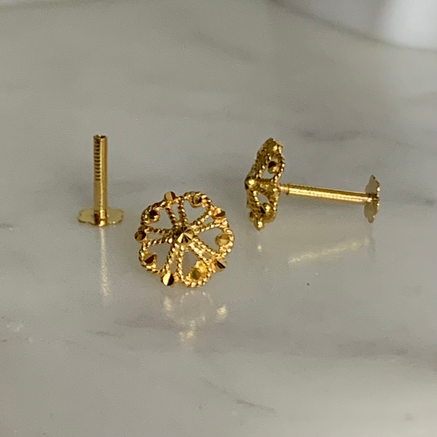 18ct Gold Stud Pair | 7mm