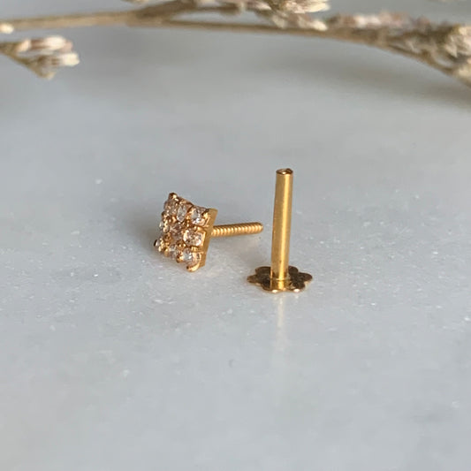 18ct Gold Single Stud