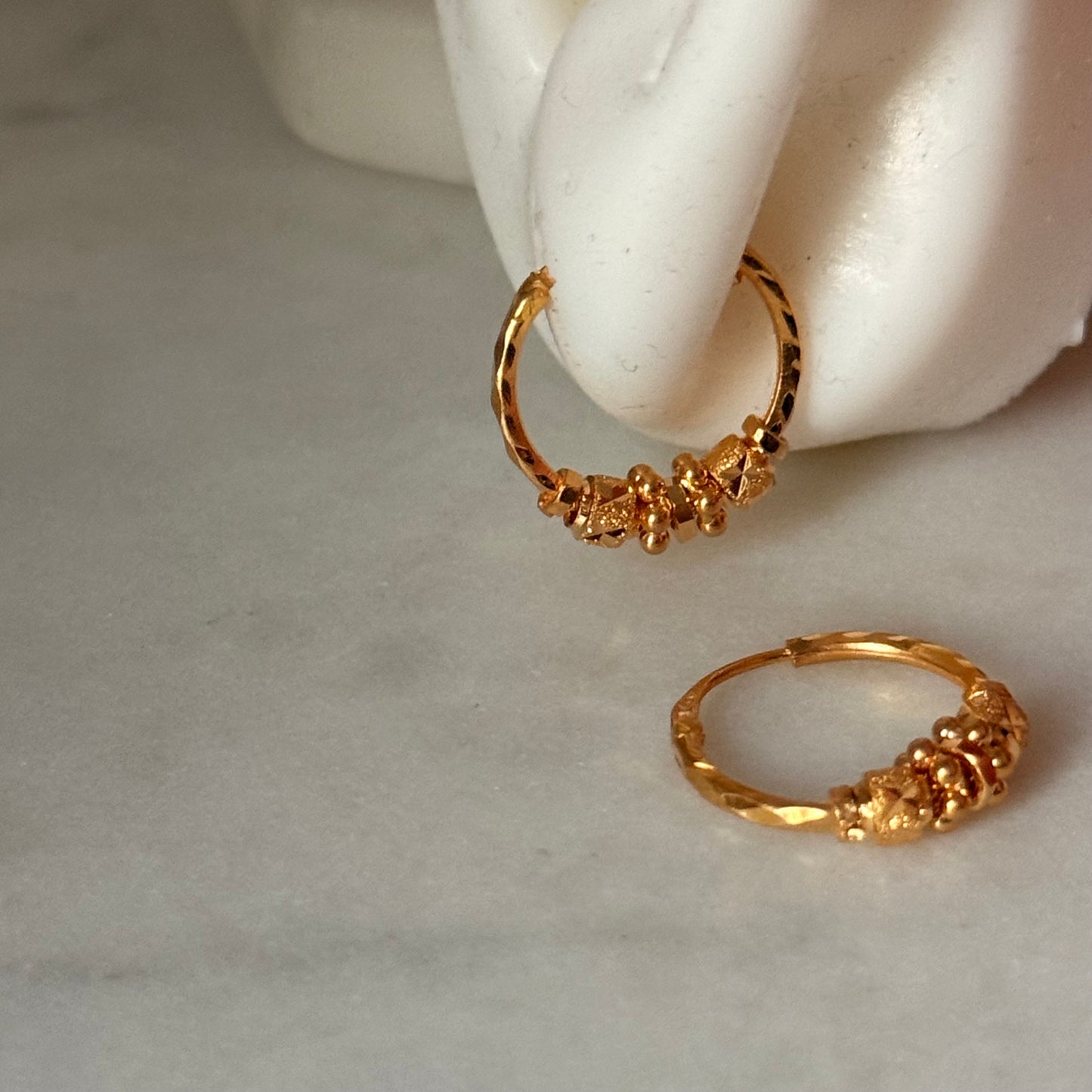 Sicily, 22ct gold hoop pair | small