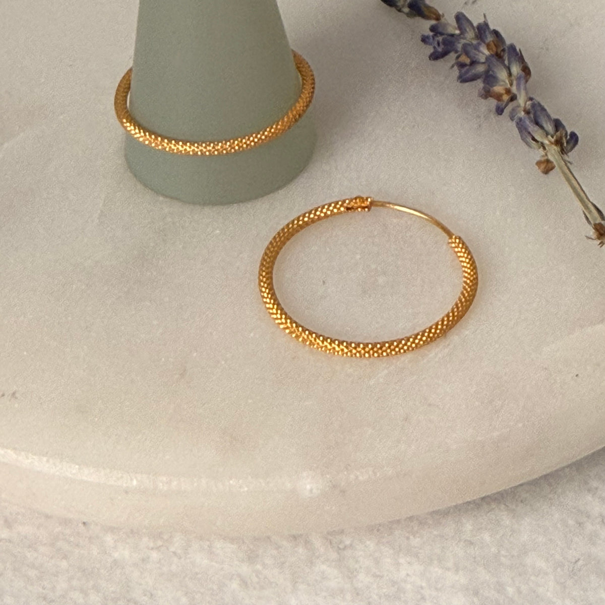 Ambia | 22ct Gold Hoop Pair (24mm)
