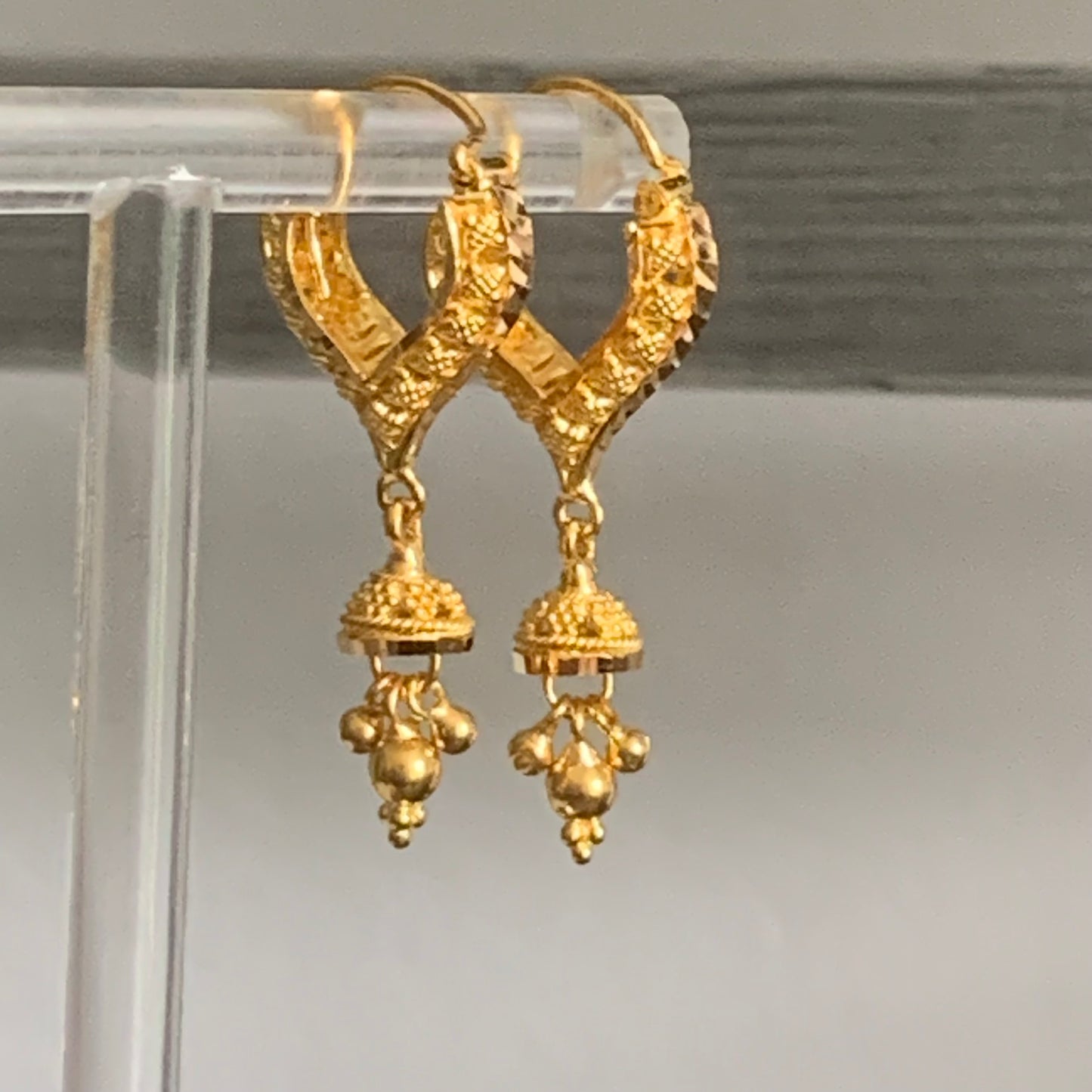 22ct Gold Dangly Jumka Earrings